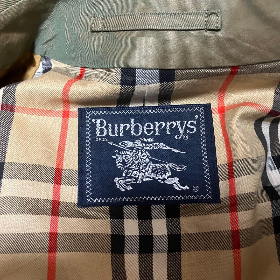 バーバリー ステンカラーコート 玉虫色 90s