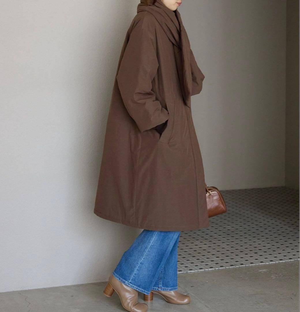 完売品　SLOBE IENA 中綿ストール付きノーカラーコート36