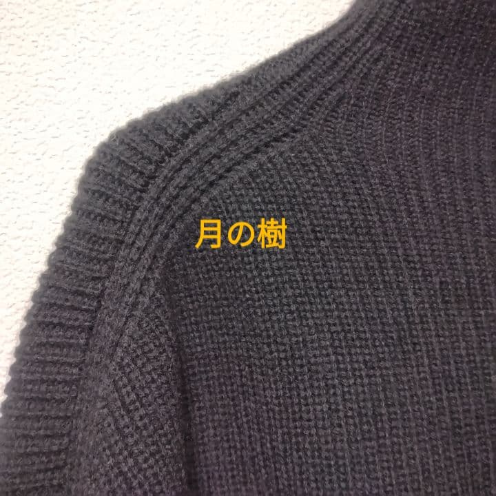 北欧、暮らしの道具店 あったかウールのミドル丈ニット ブラック ボトルネック