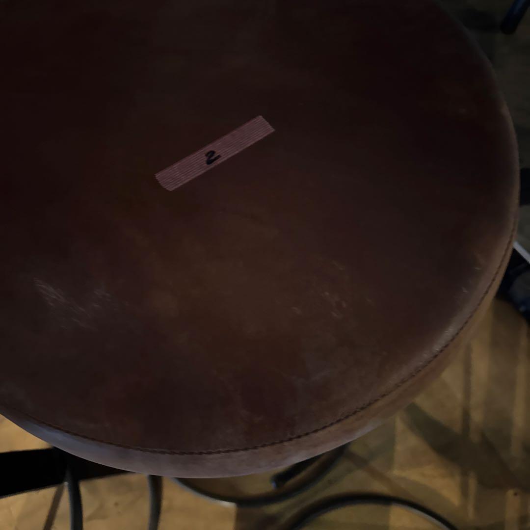 インド アイアン 水牛革 カウンターチェアー 1脚