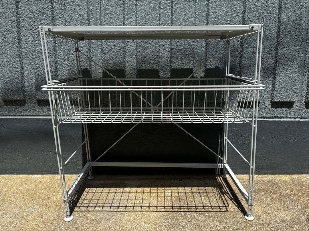 無印良品　スチールユニットシェルフ　グレー