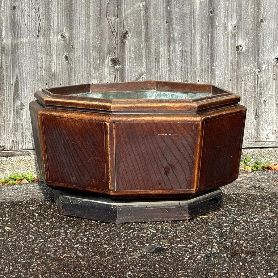 時代年代物 欅 八角火鉢 手炙り 茶道具 李朝・朝鮮火鉢 五徳付き