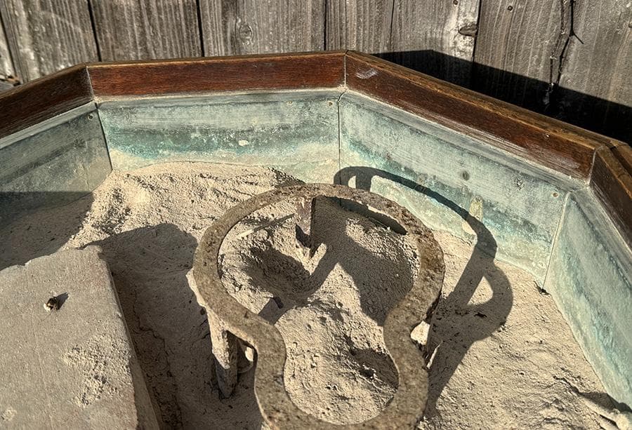 時代年代物 欅 八角火鉢 手炙り 茶道具 李朝・朝鮮火鉢 五徳付き