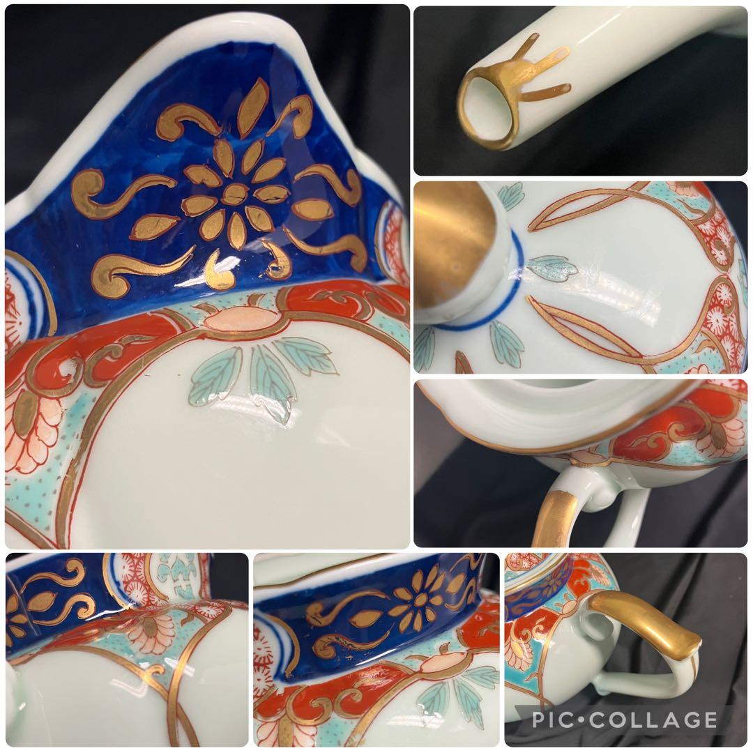 【匿名配送/希少】有田焼/弥左衛門/金彩古伊万里/ティーポット/シュガー/ミルク