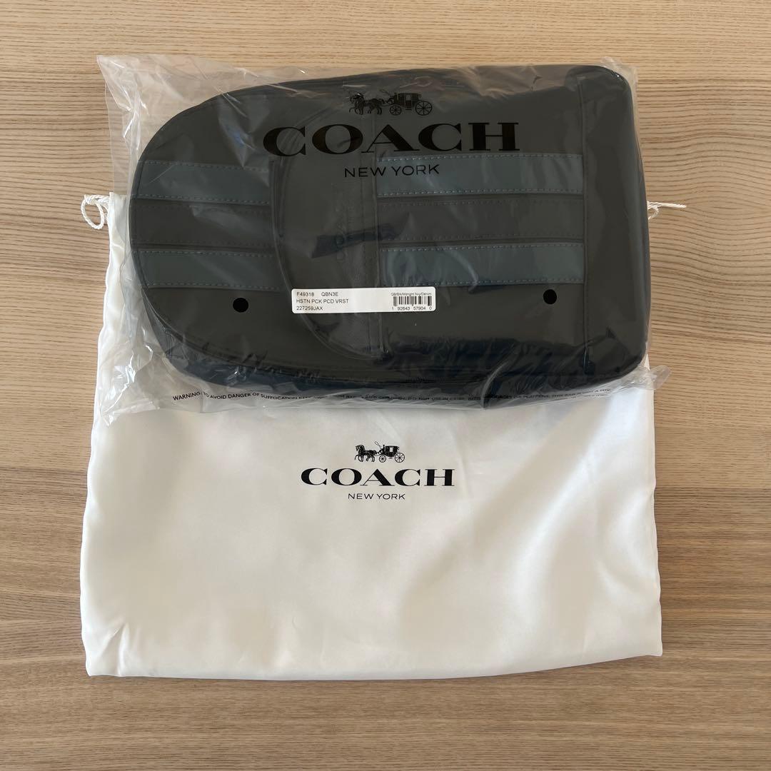 kuu様　coach バッグF49318 ブラック×デニムミッドナイトネイビー