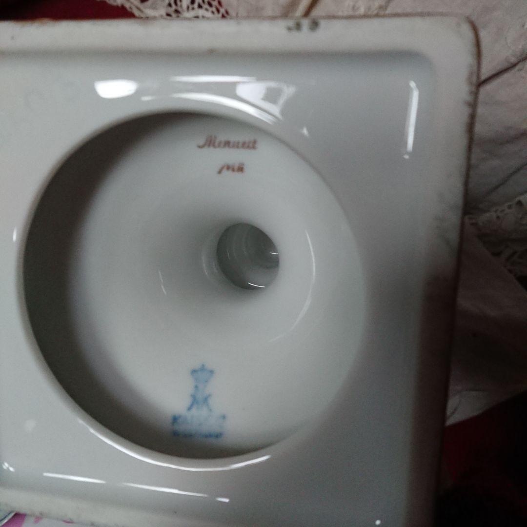 カイザー スワンハンドル コバルトブルー花瓶 未使用