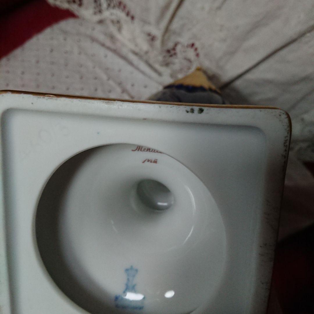 カイザー スワンハンドル コバルトブルー花瓶 未使用