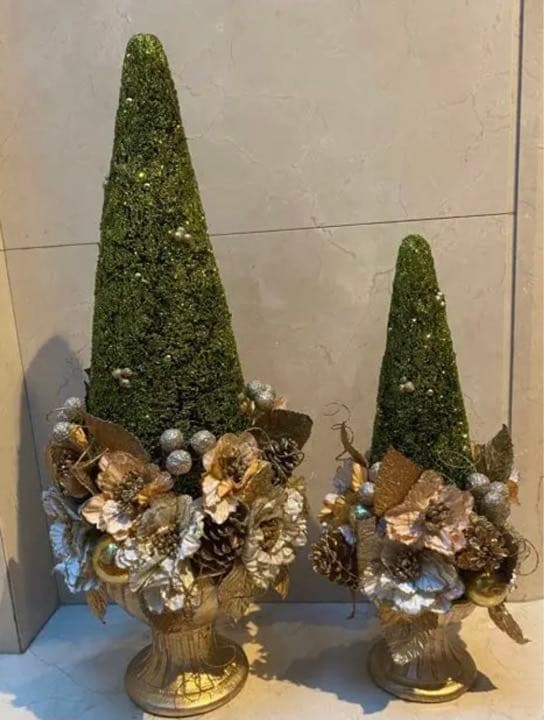 大人の　クリスマス　ツリー　ゴージャス　2個セット　飾り物　ディスプレイ
