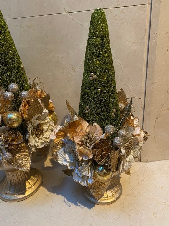 大人の　クリスマス　ツリー　ゴージャス　2個セット　飾り物　ディスプレイ