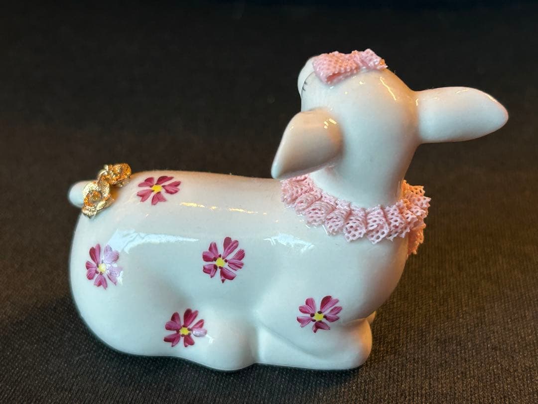 アイリッシュドレスデンの干支　アンティーク　2003年　羊の置物