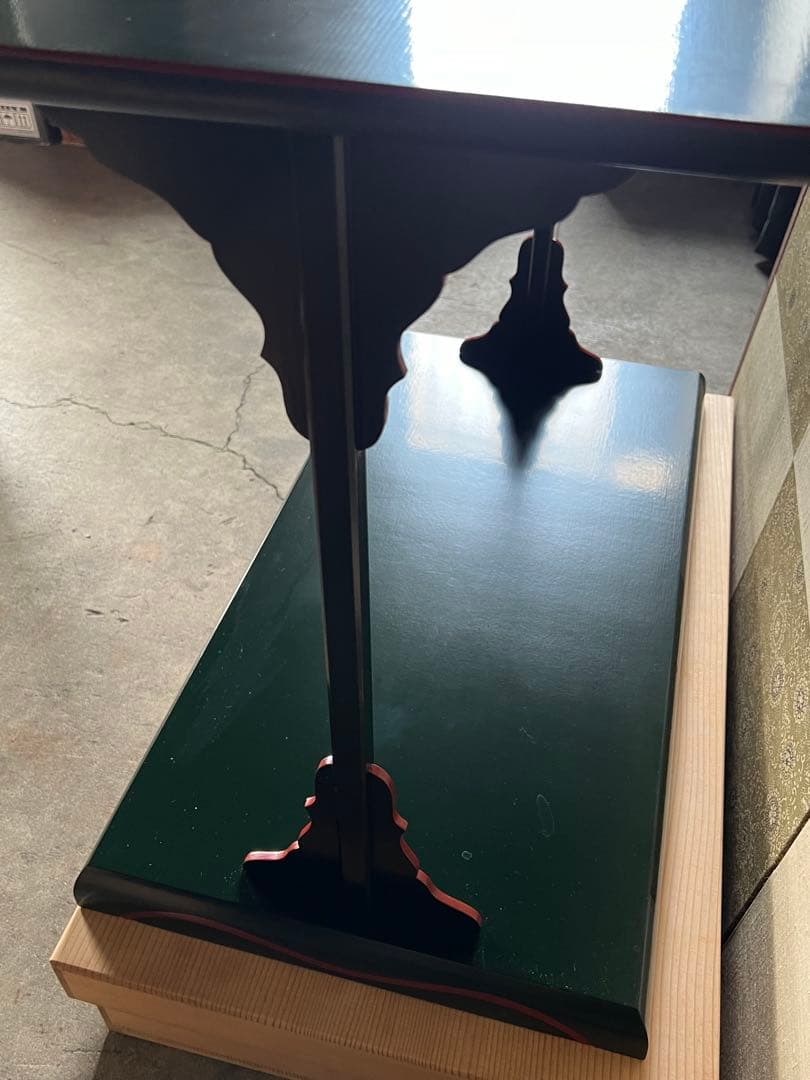 及台子 宗旦好　青漆一閑　伊藤表正作　組立式 木製漆器 茶道具 棚