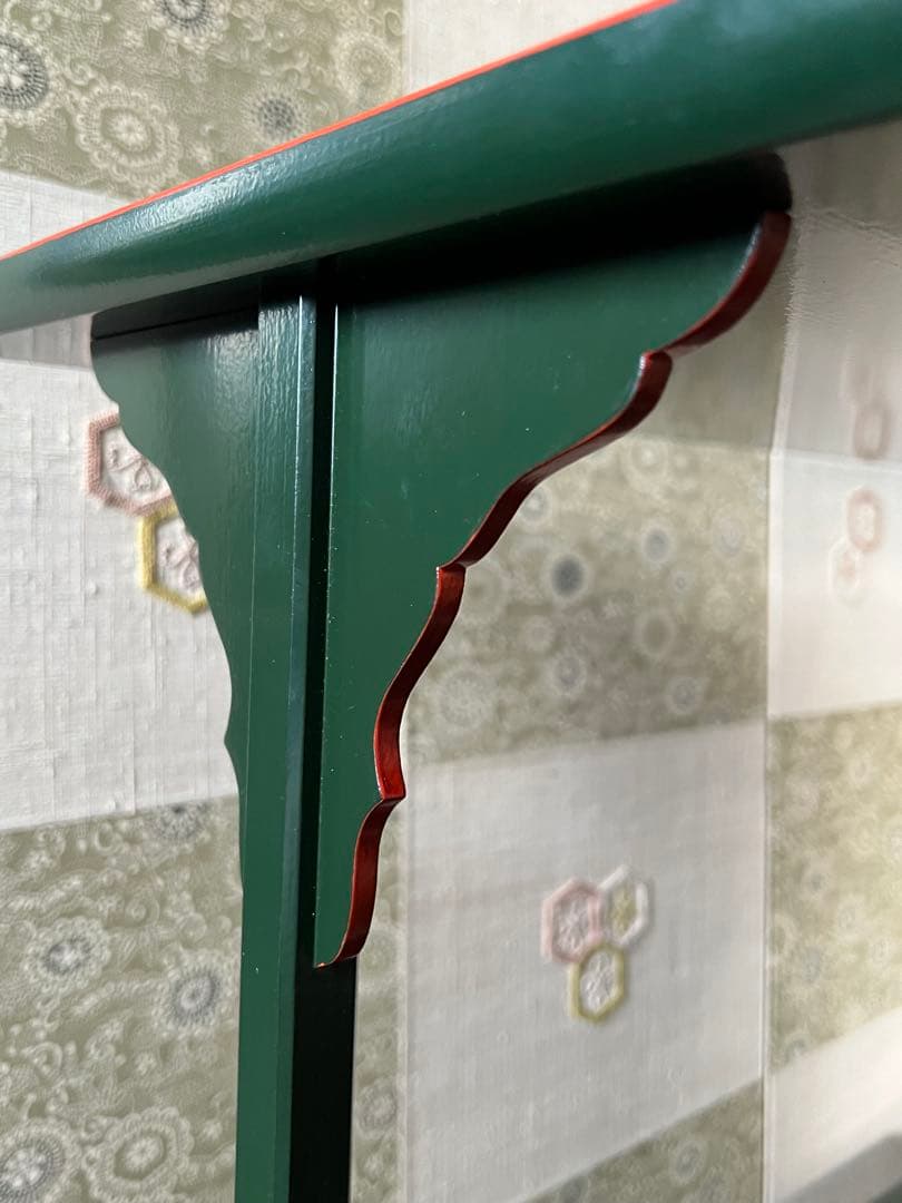 及台子 宗旦好　青漆一閑　伊藤表正作　組立式 木製漆器 茶道具 棚