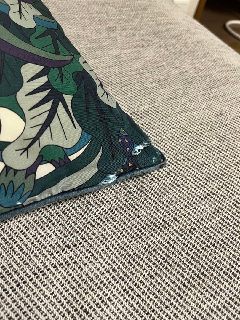 エルメス　植物柄 クッション3pダメージあり