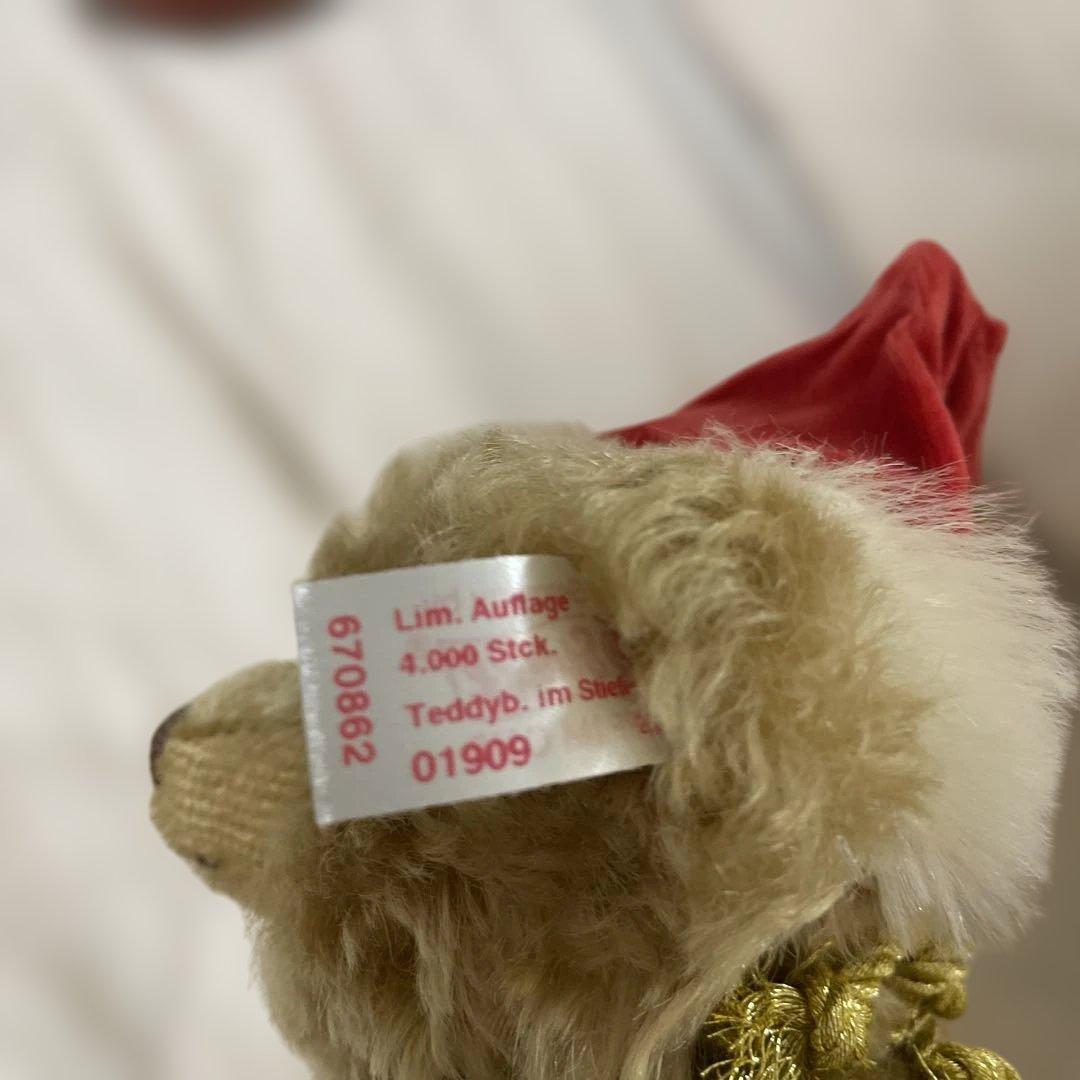 新品　シュタイフ　Steiff Teddy Bear in Boot クリスマス