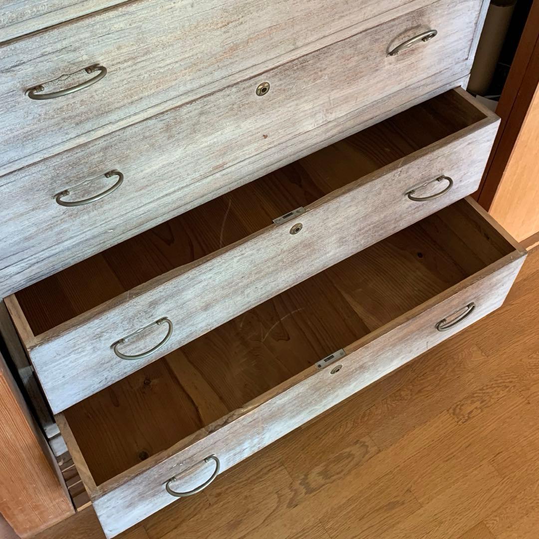 アンティーク家具　古道具　古家具　桐箪笥　総桐タンス　3分割