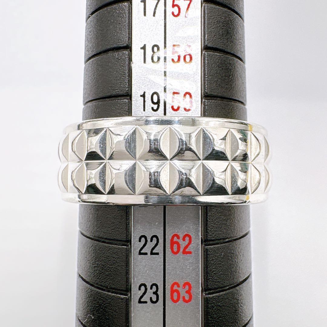 極美品 ティファニー スタッズ ピラミッド ドイツ製 リング 20号 シルバー