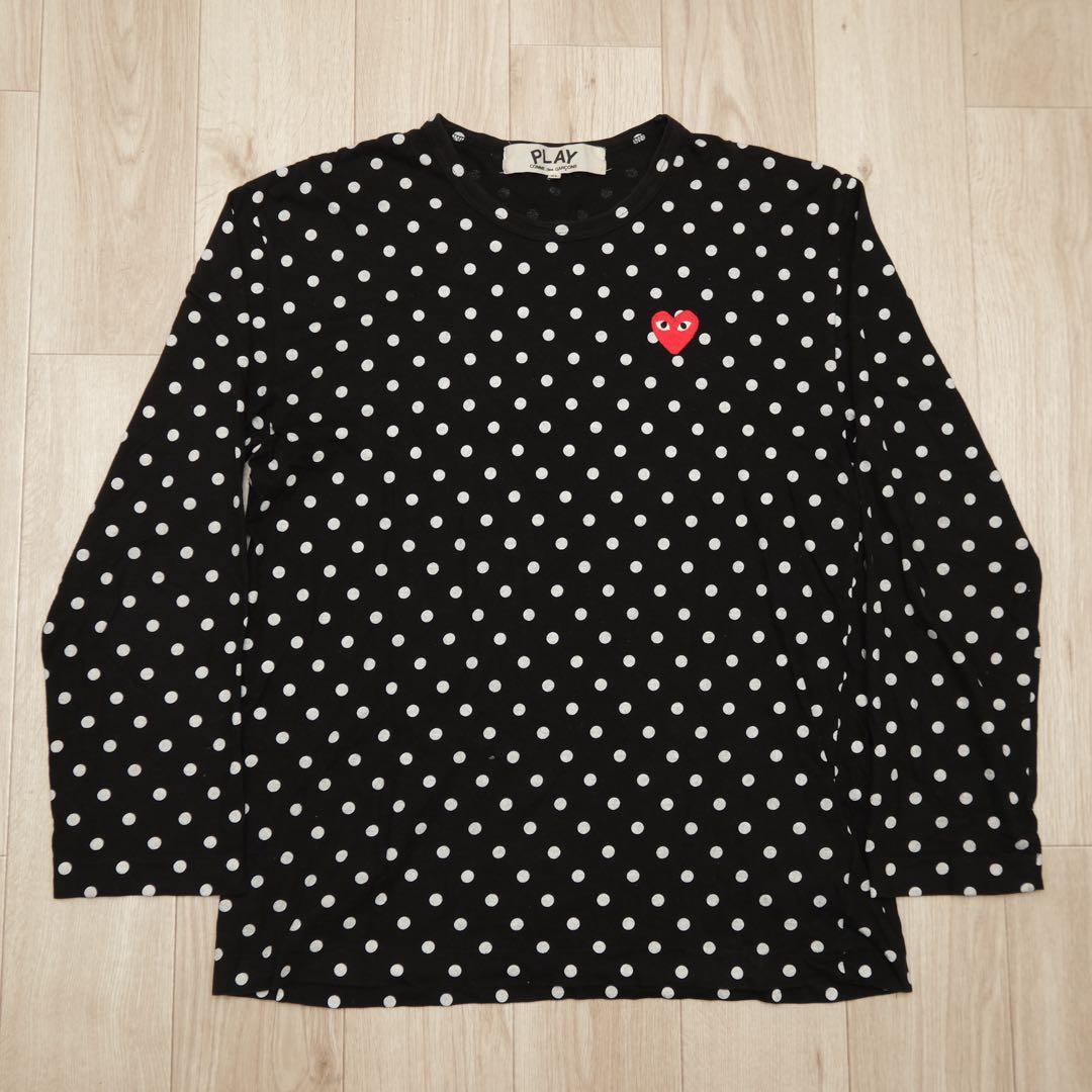 【PLAY COMME des GARÇONS】ドット柄 長袖カットソー XL