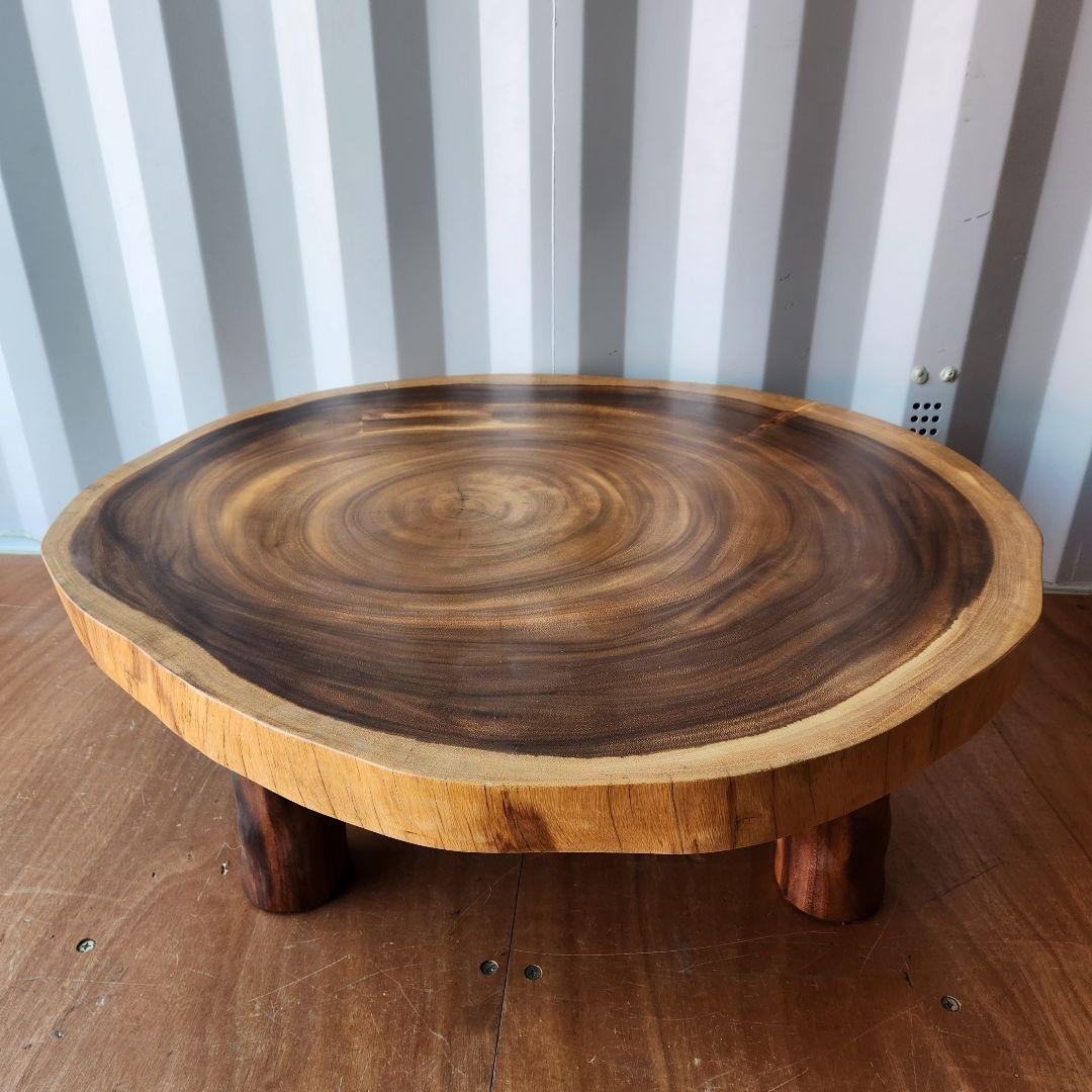 モンキーポッド　一枚板　無垢　センターテーブル ローテーブル　輪切り　座卓
