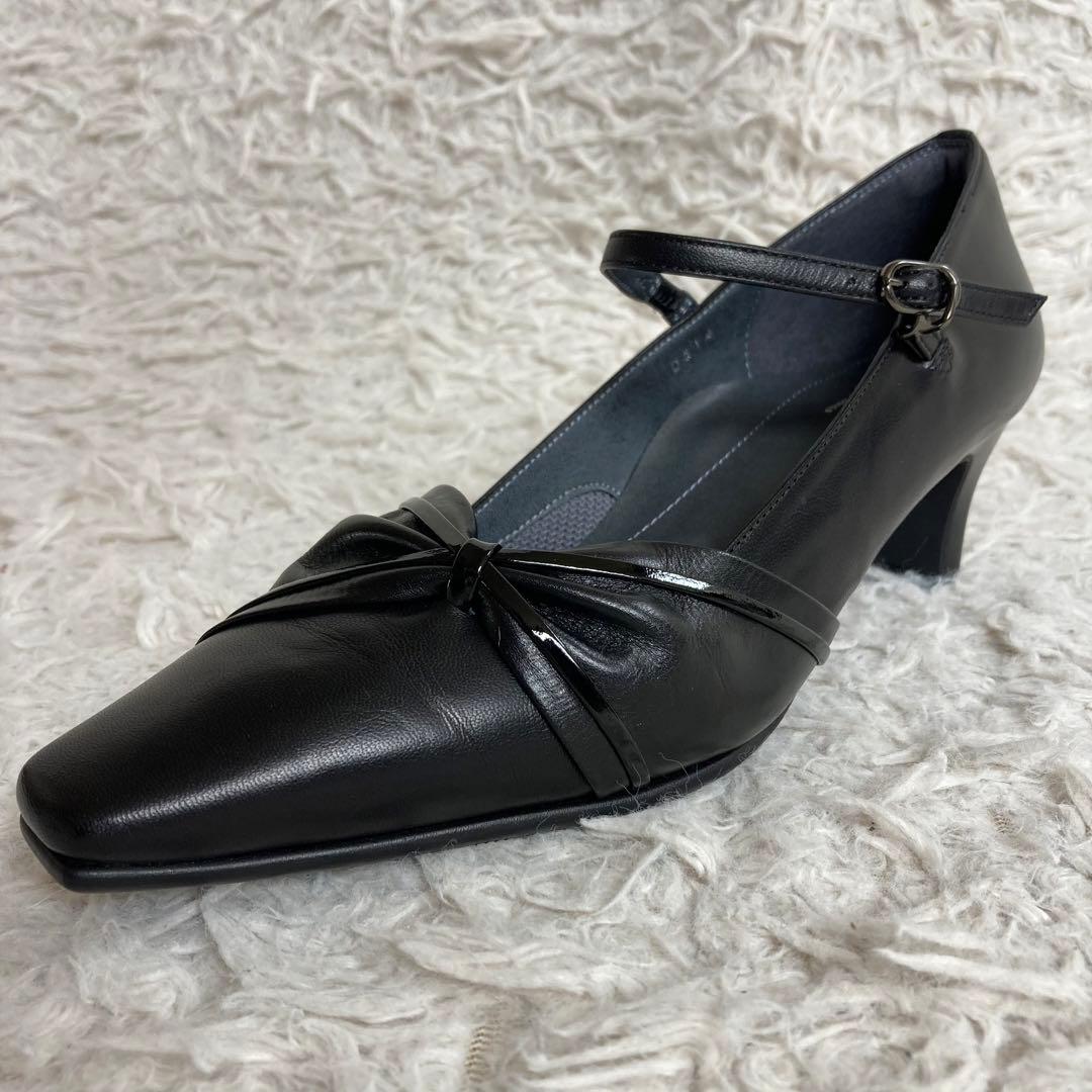 未使用品 pedala ペダラ ストラップ パンプス 23.0 EE 本革