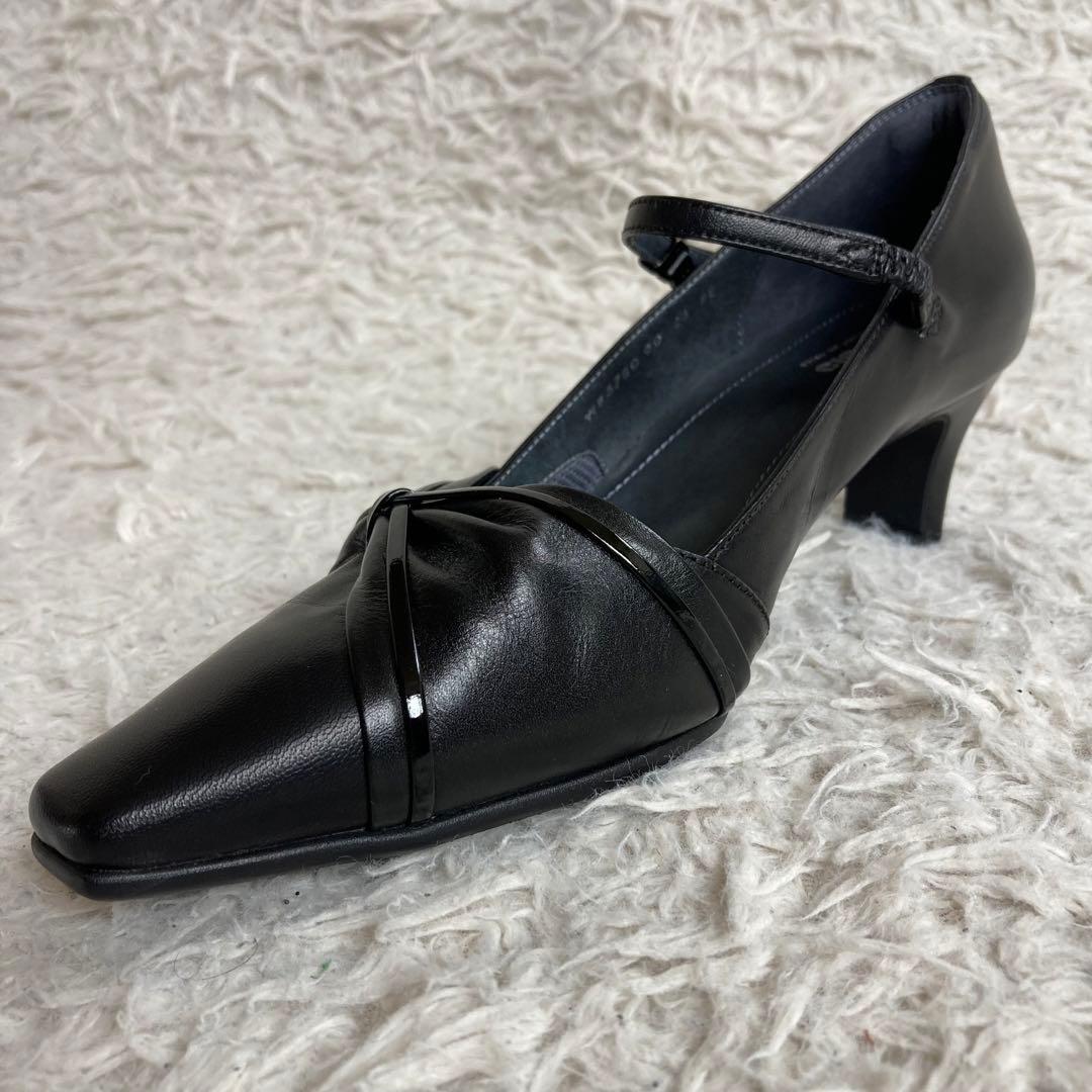 未使用品 pedala ペダラ ストラップ パンプス 23.0 EE 本革