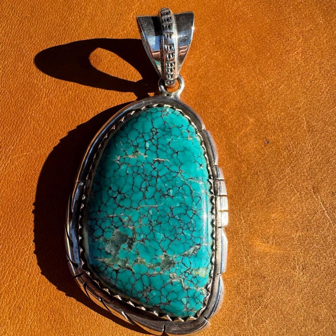 【80年代 巨大 ターコイズマウンテン】ネックレストップ