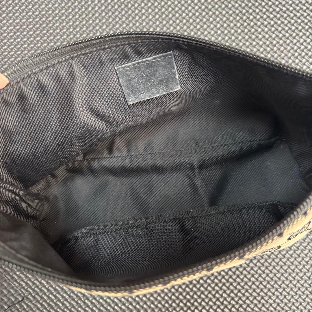GUCCI GGパターン ポーチ ベージュ/ブラック