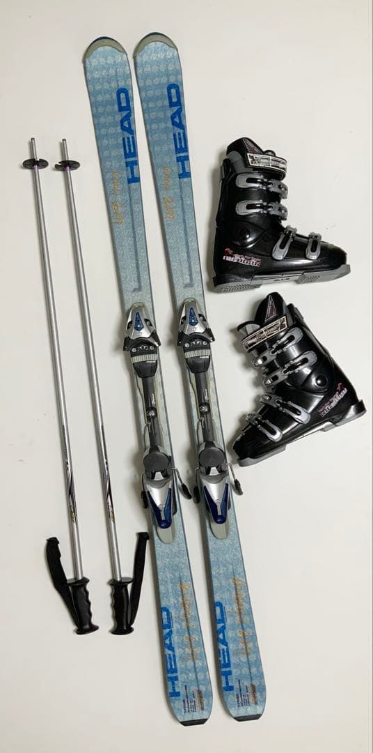 カービングスキー 4点セット　KAZAMA 板156cm／靴26cm