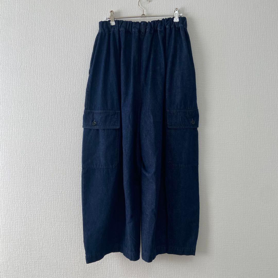 nestRobe コットンデニムバレルパンツ ワイドデニム