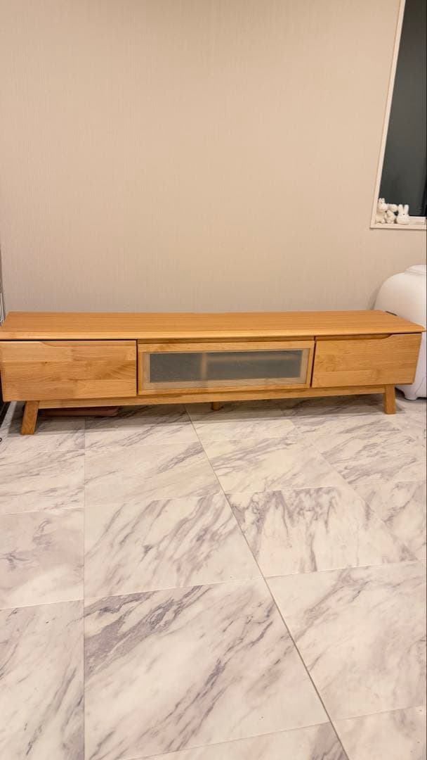 ニトリ テレビ台 ローボードNアルナス 180 天然木 ライトブラウン