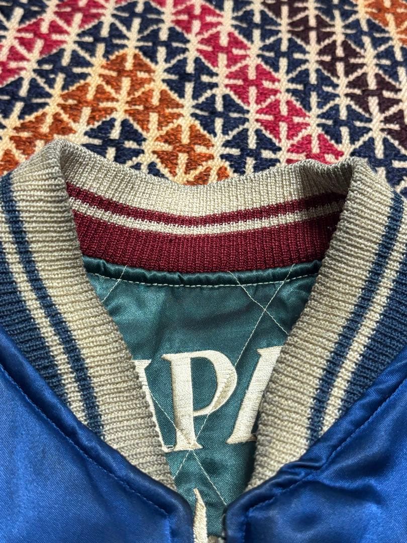 テーラー東洋　スカジャン　トラ　鷹　富士　キルティング　アゴ虎　ブルー　グリーン