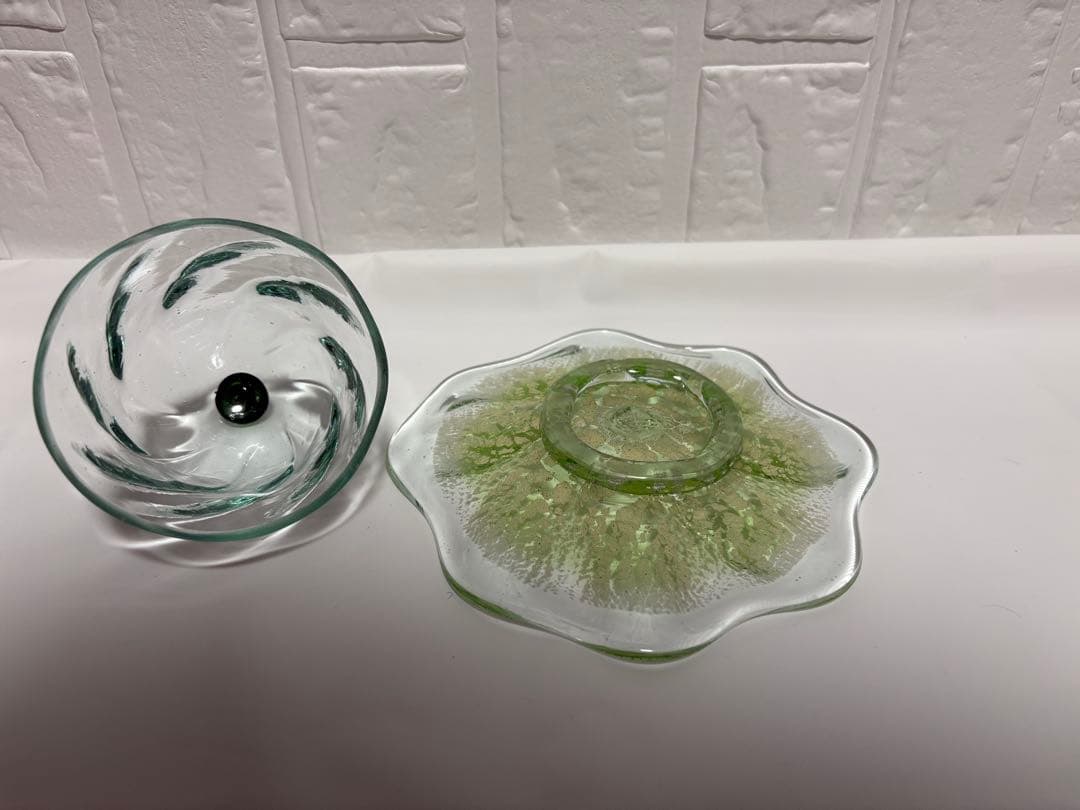 【稲嶺盛吉】琉球ガラス　皿①