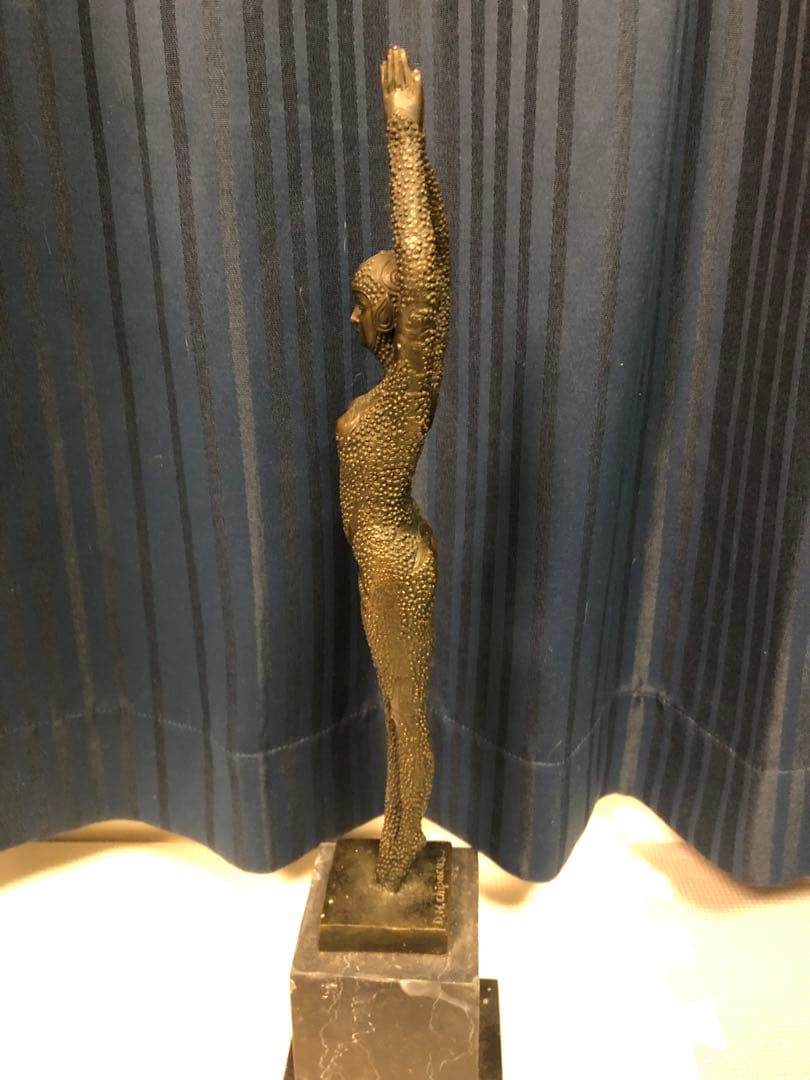 ブロンズ像　神　D.H. CHIPARUS DANCER　アールデコ　彫刻家