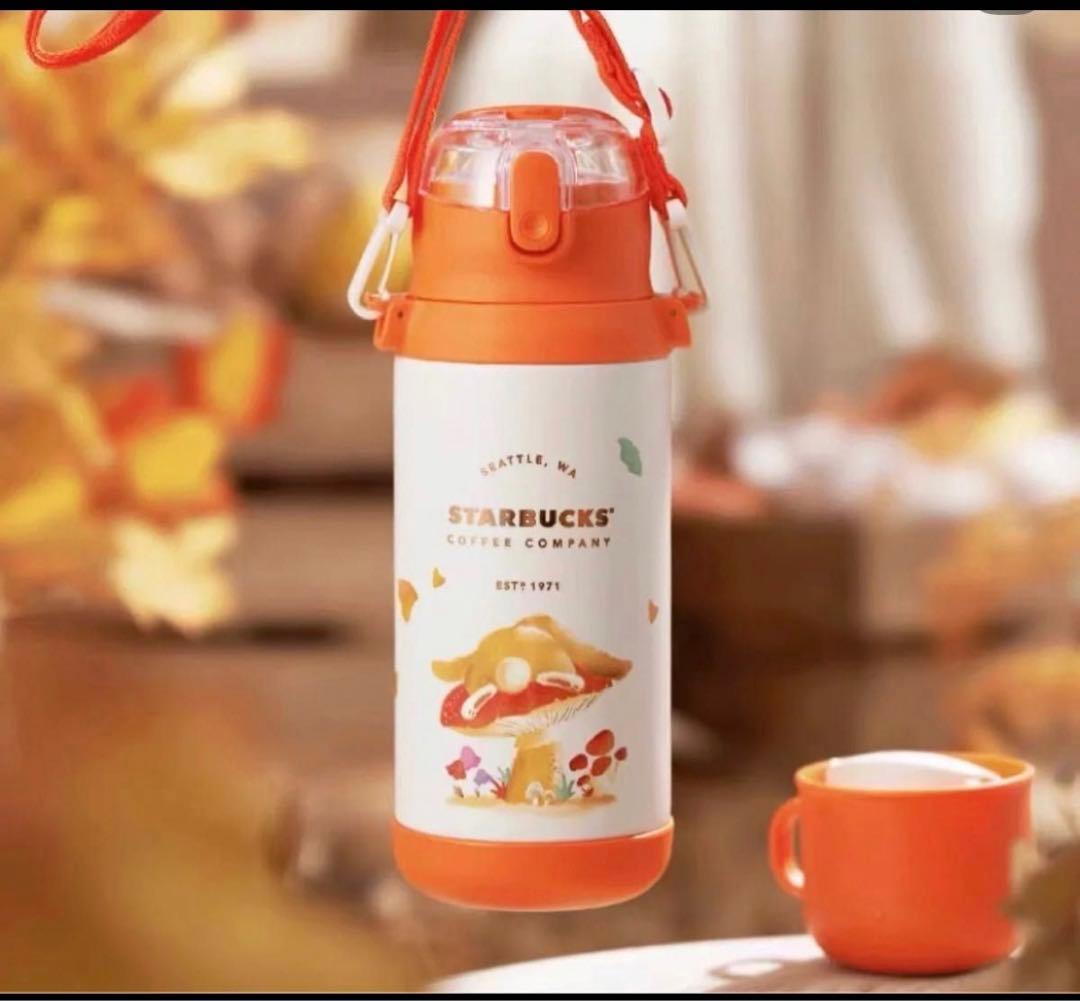 中国スターバックス中秋ダブル飲み口使用サーモスコラボパパ兎保温ボトルレア未開封