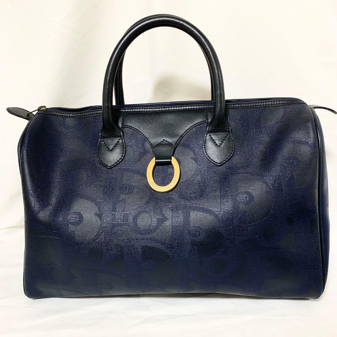 Christian Dior ボストンバッグ トロッター サークルロゴ 金ロゴ