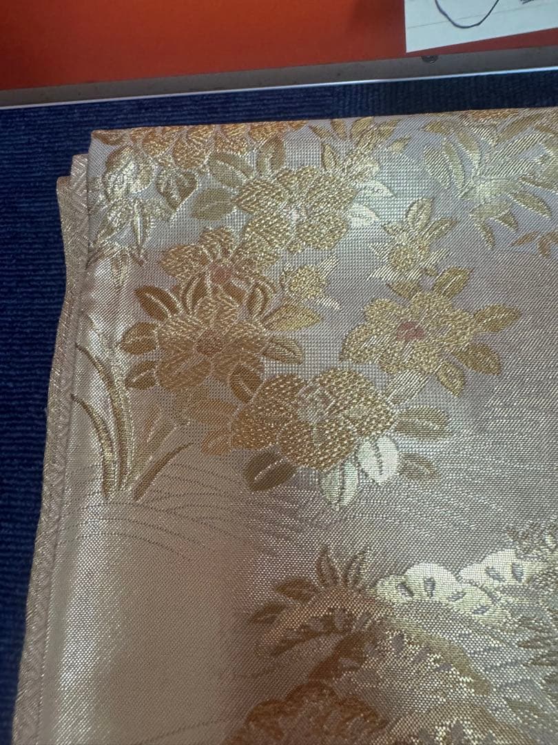 2690袋帯 古代彫金紋 西陣織 金糸　高級上質上品　約440cm 未使用