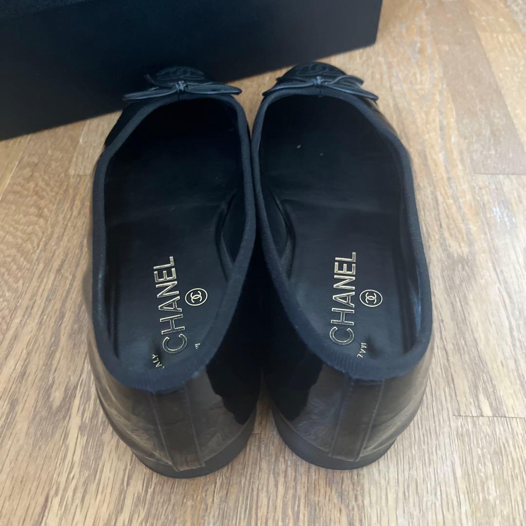 CHANELシャネル フラットシューズ　 バレリーナ　パテントカーフスキン