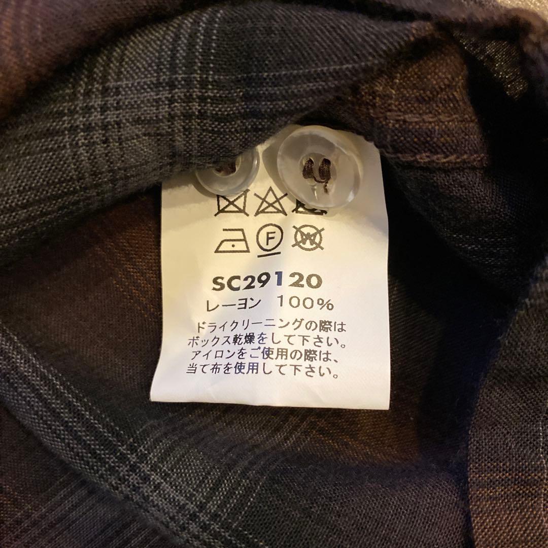 m*n様 SC29120 SUGAR CANE オンブレ チェックシャツ レーヨ