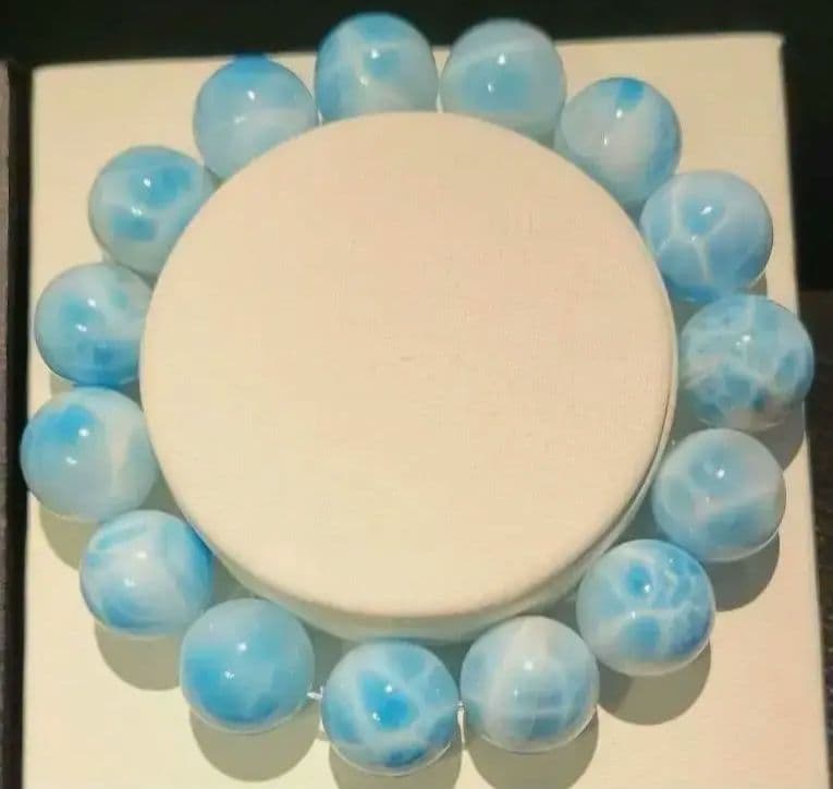 ♡高品質♡！カリブ海の宝石！ラリマー ブレスレット ☆ 贅沢な大玉13㎜玉天然石