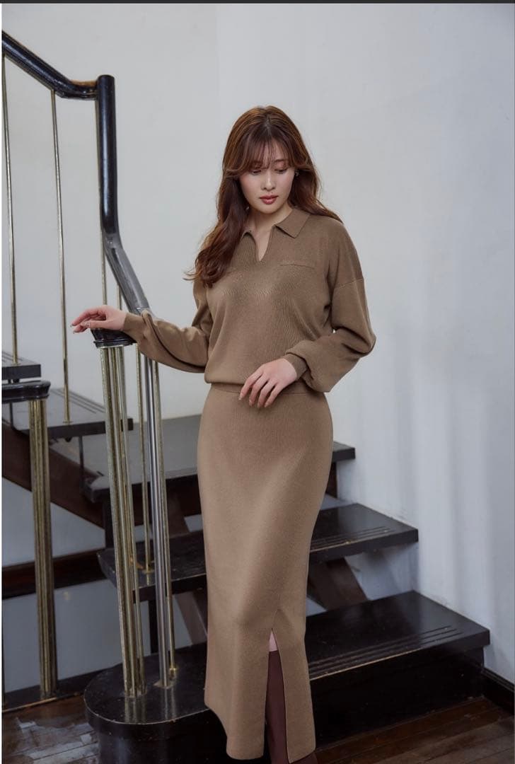 【新品】ハーリップトゥ Serene Collared Knit Dress