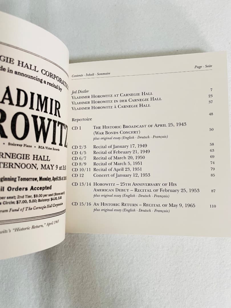 ホロヴィッツ・ライヴ・アット・カーネギー・ホール （４１ＣＤ＋ＤＶＤ）希少