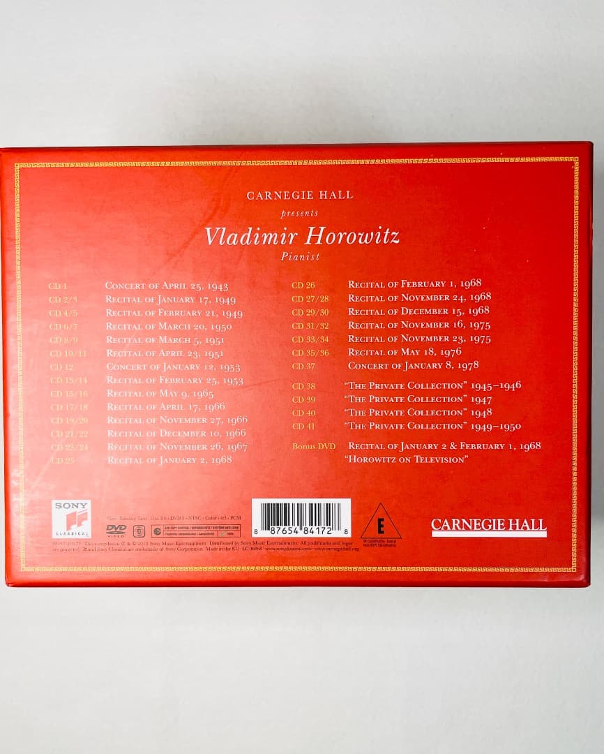ホロヴィッツ・ライヴ・アット・カーネギー・ホール （４１ＣＤ＋ＤＶＤ）希少