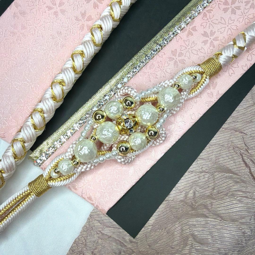 新品　2026年モデル　振袖用　帯締め　帯揚げ　半襟　重ね襟　セット　ピンク