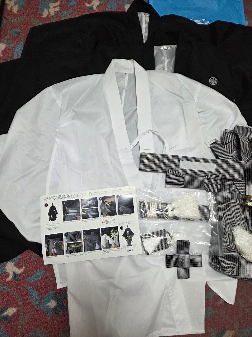 キャサリンコテージ　140-155cm【150】13歳羽織袴セット黒男子　卒業式