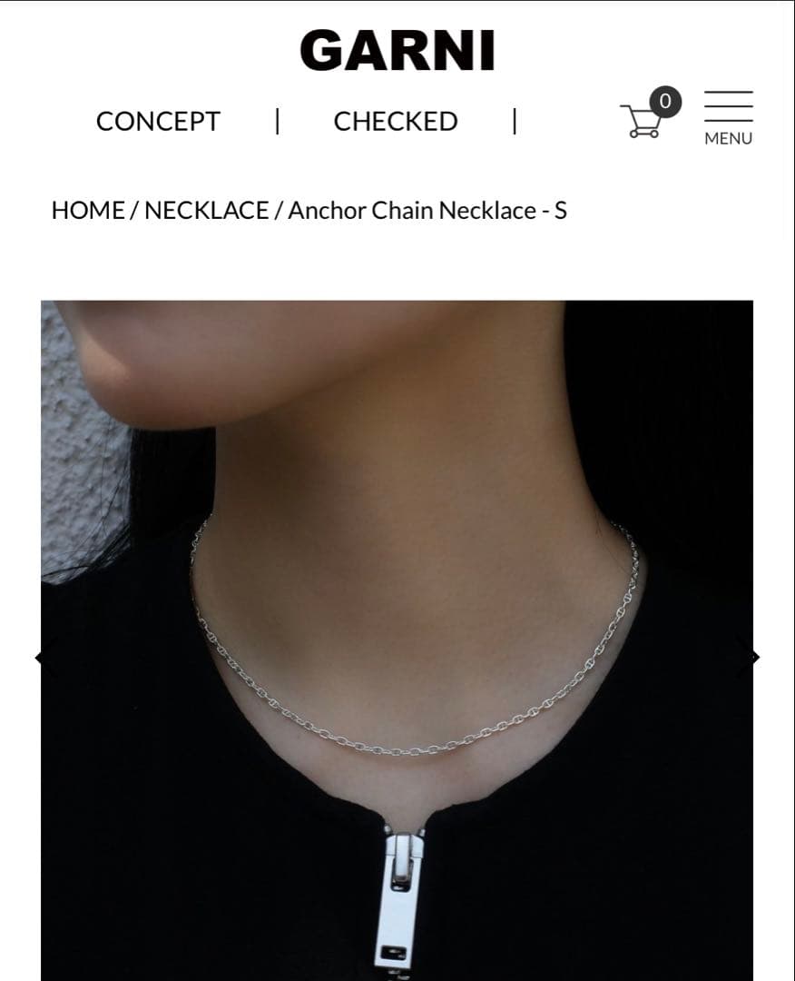 GARNI アンカー チェーン ネックレス - S シルバー925