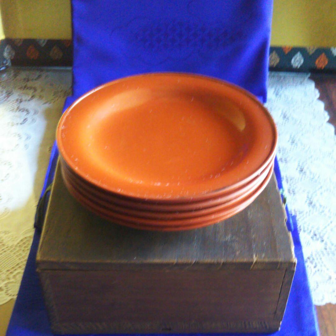 古根来塗5枚銘々皿