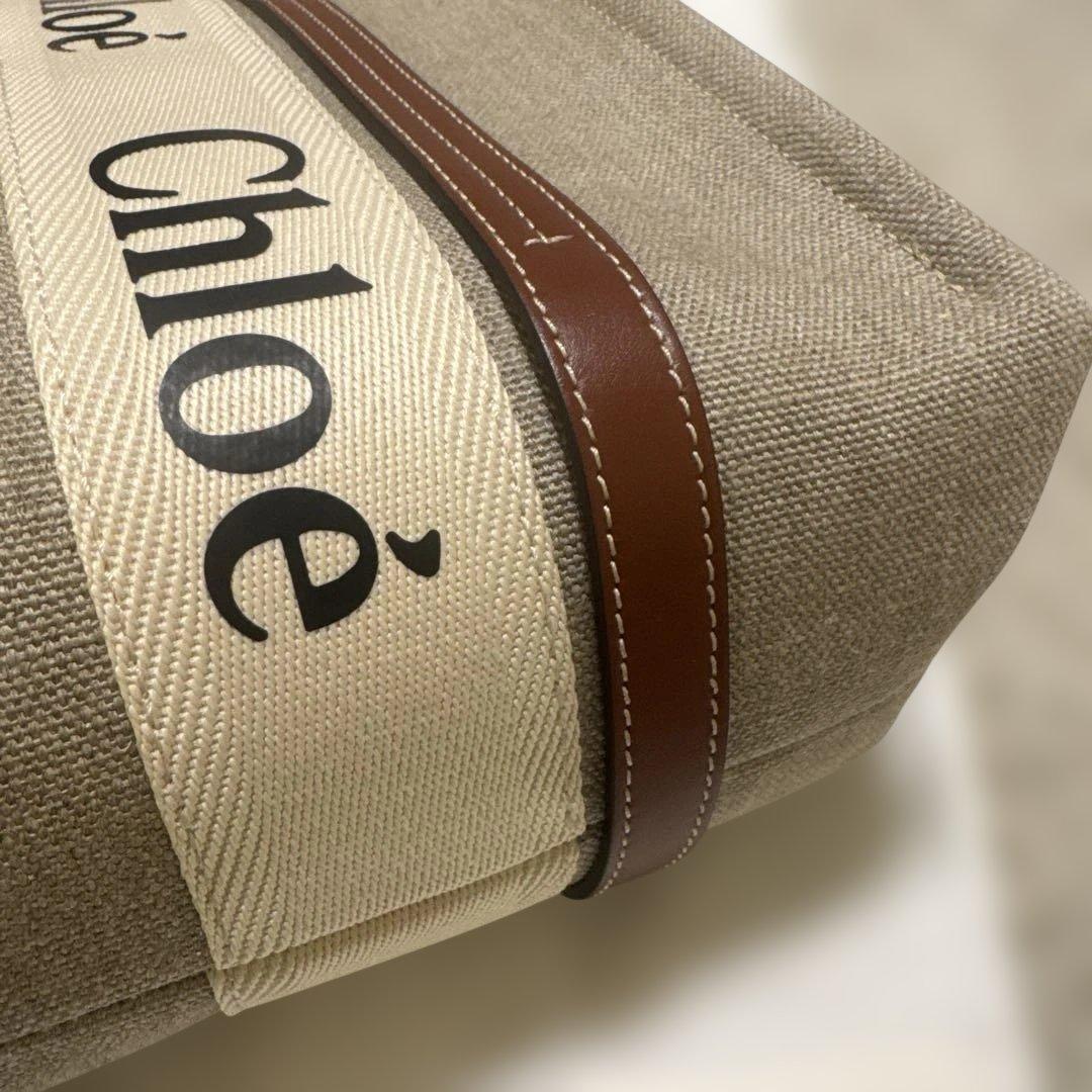 Chloe トートバッグ WOODY ブラウン CHC22AS383I2690U