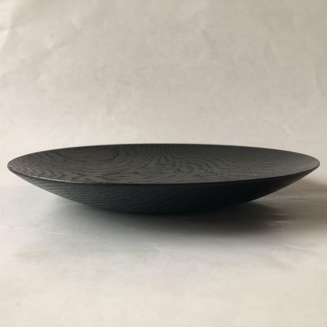 三谷龍二　黒漆　丸皿