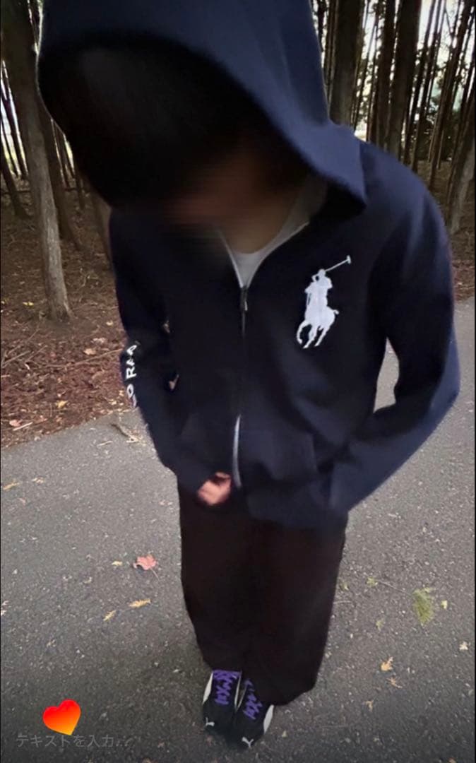 希少サイズ ポロラルフローレン 短丈ビッグポニーパーカー y2k