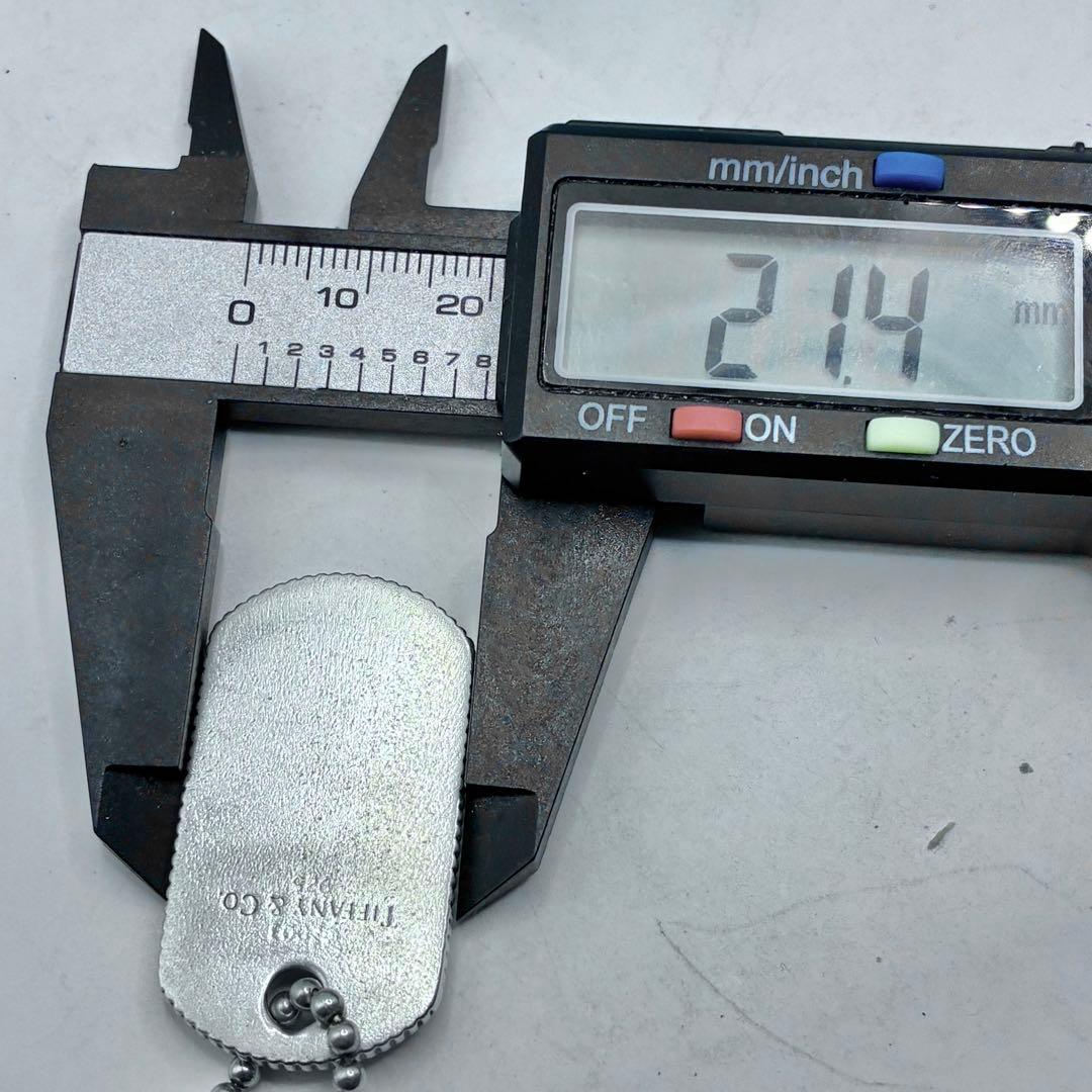 ティファニー ドッグタグ エッジ ネックレス 50cm ボールチェーン