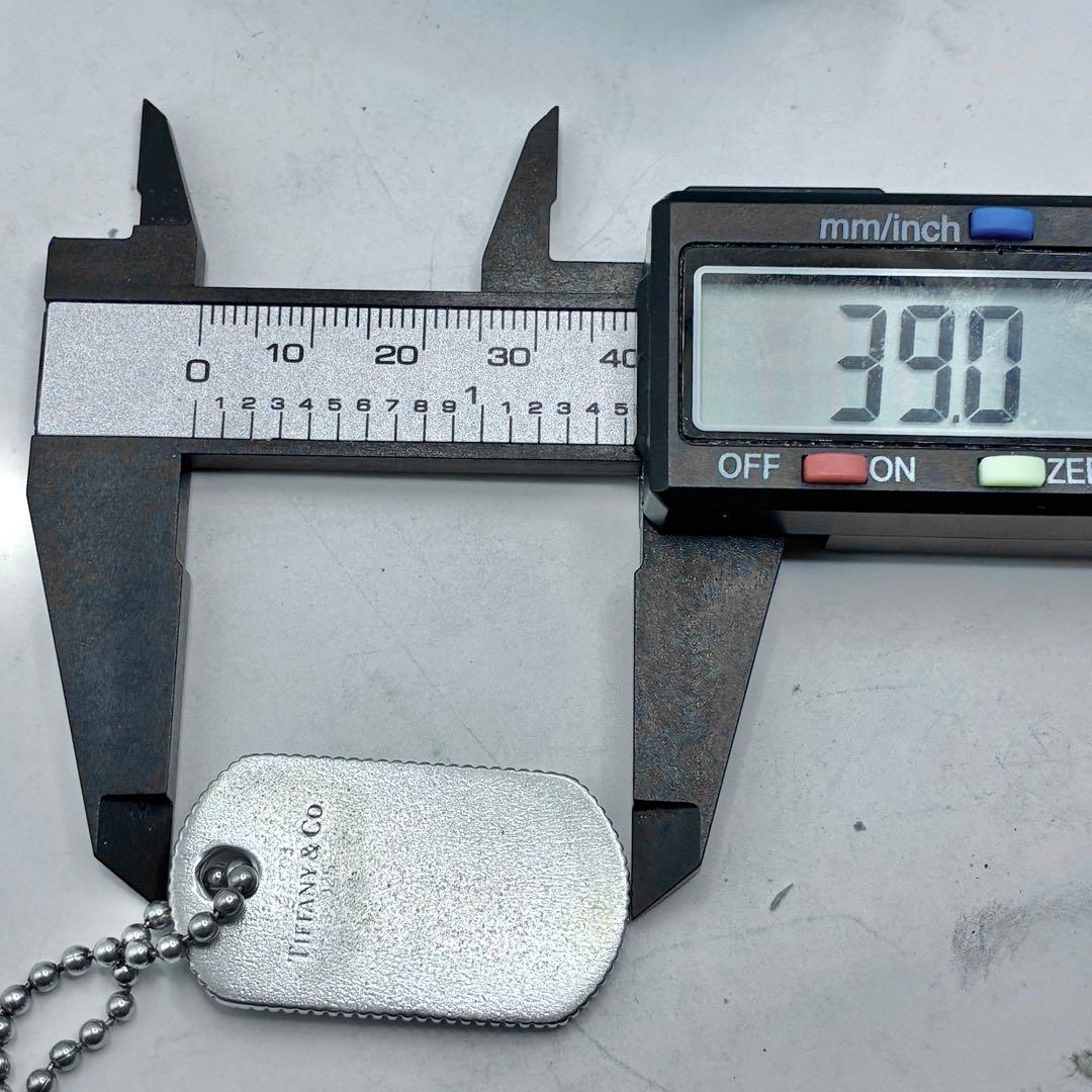 ティファニー ドッグタグ エッジ ネックレス 50cm ボールチェーン